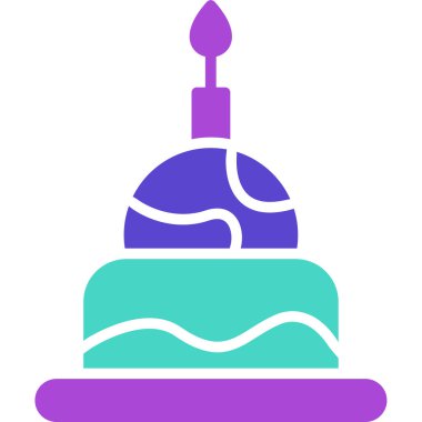 kek ikonu vektör illüstrasyonu