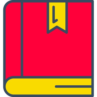 Kitap simgesinin vektör illüstrasyonu