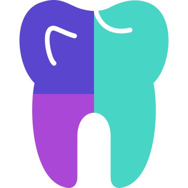 Diş. Web simgesi basit illüstrasyon