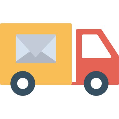 kamyon düz vektör simgesi