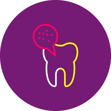 Basit diş simgesinin vektör illüstrasyonu