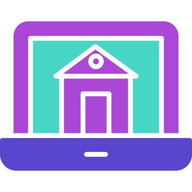 akıllı ev vektör illüstrasyon tasarımı olan ev