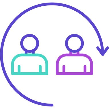 İnsanlar. Web simgesi basit illüstrasyon