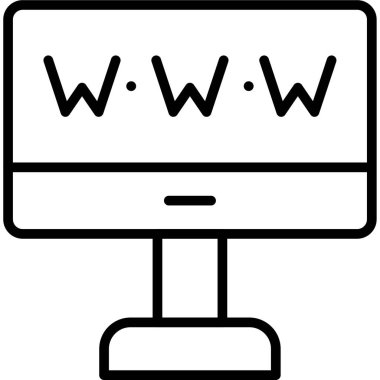 Tarayıcı. Web simgesi basit illüstrasyon