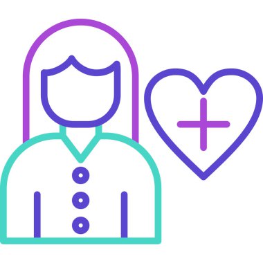 Kadın doktor vektör simgesi kolayca değiştirebilir ya da düzenleyebilir