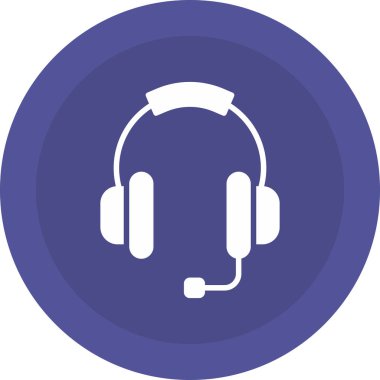 kulaklık simgesi, vektör illüstrasyonu