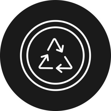 Geri dönüşüm simgesinin vektör çizimi