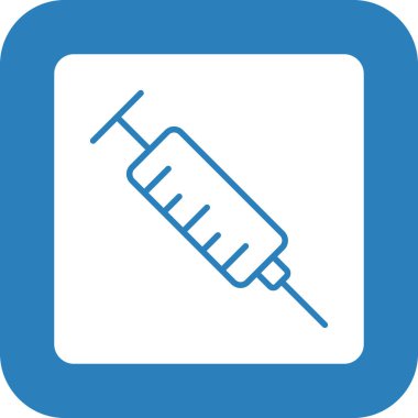 Enjeksiyon. Web simgesi basit illüstrasyon