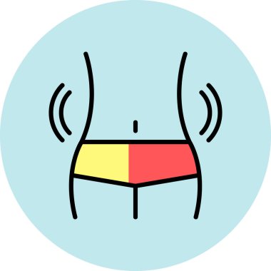 Vücut gövdesi simgesi - dış hatlar biçiminde