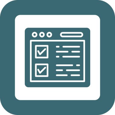 Web sayfası. Web simgesi basit illüstrasyon.