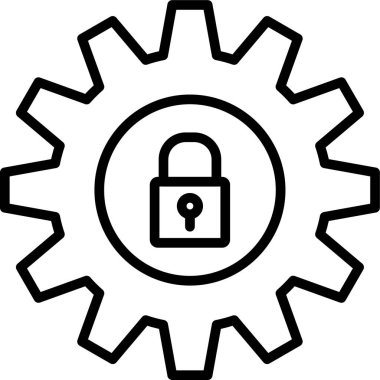 Kilit. Web simgesi basit tasarım