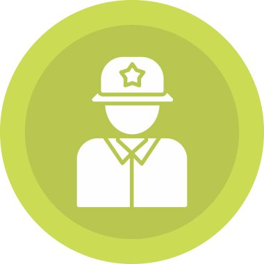 Bir polis simgesinin vektör illüstrasyonu