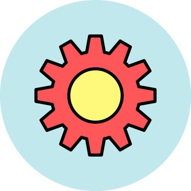 dişli simgesi vektör illüstrasyonu