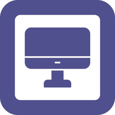 Bilgisayar. Web simgesi basit illüstrasyon