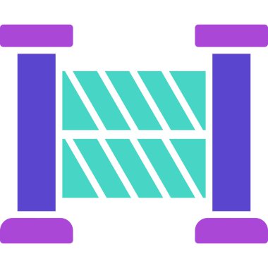 Bir bina simgesinin vektör illüstrasyonu