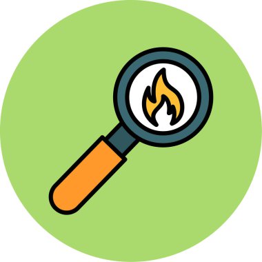 Büyüteç vektör renk simgesi