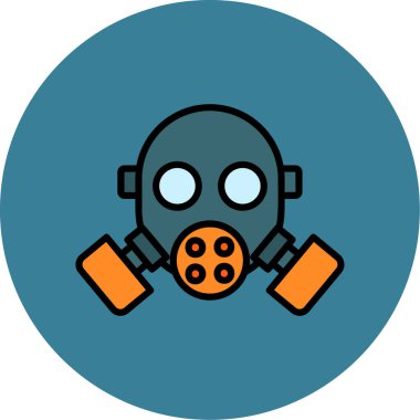 Gaz maskesinin vektör illüstrasyonu