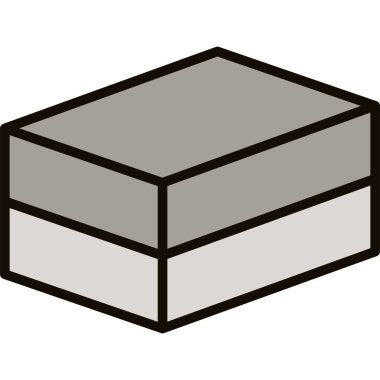 Çikolata kutusu simgesi, izometrik stili