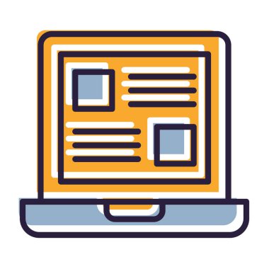 Laptop Bilgisayar. Web simgesi