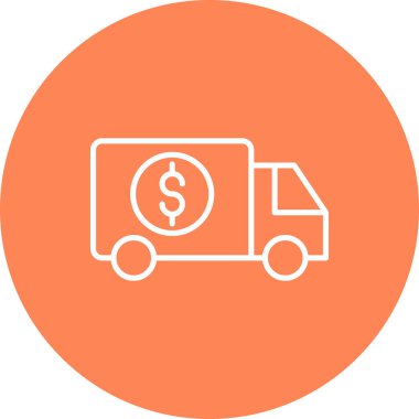 Kamyon simgesinin vektör illüstrasyonu