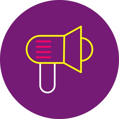 Gürültülü Sözcü Basit Vektör Simgesi İllüstrasyonu