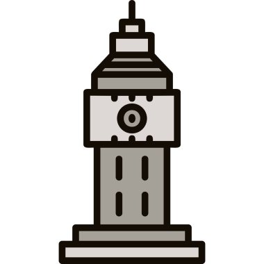 Cami simgesi. Web için cami vektör simgesinin özet çizimi