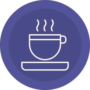 Kahve fincanı. Web simgesi basit illüstrasyon