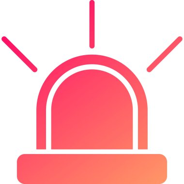 Beyaz arkaplanda izole edilmiş renkli lamba simgesi. Tavan lambası. gradyan ampul şekilleri. vektör.