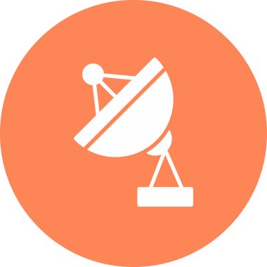 Uydu modern simgesi, vektör illüstrasyonu