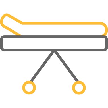 Elbise askısı düz vektör simgesi