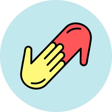 Parmakla işaret eden bir elle.