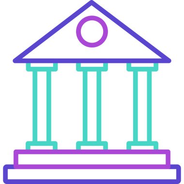 Bina. Web simgesi basit illüstrasyon