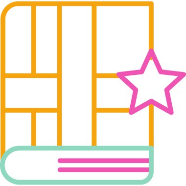 kitap simgesi, vektör illüstrasyonu