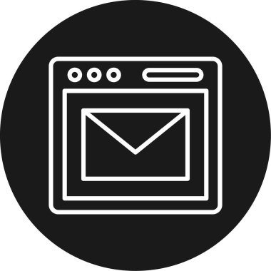 zarf e- posta simgesi, vektör illüstrasyonu