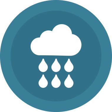 Yağmur bulutu simgesi. Vektör çizim