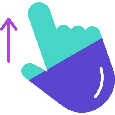 parmak jest el simgesi ile doldurulmuş dış hat biçimi