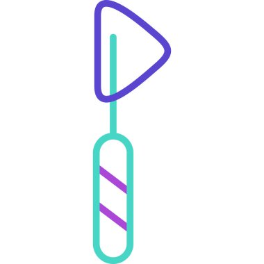 Balık oltasının basit simgesi, vektör illüstrasyonu