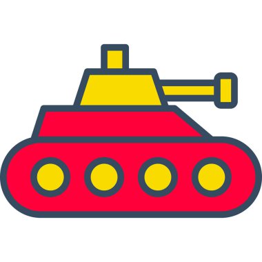 Tank ikonu vektör illüstrasyonu