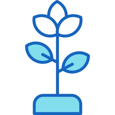 Bitki. Web simgesi basit illüstrasyon