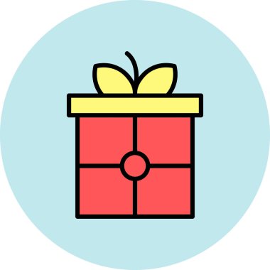 hediye vektör simgesi modern basit illüstrasyon