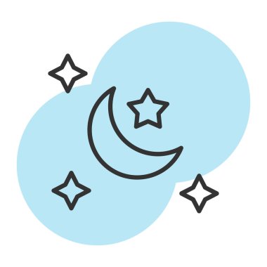 Ay yıldızları gece simgesi