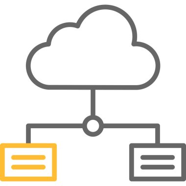 Bulut hesaplama simgesi. vektör illüstrasyonu