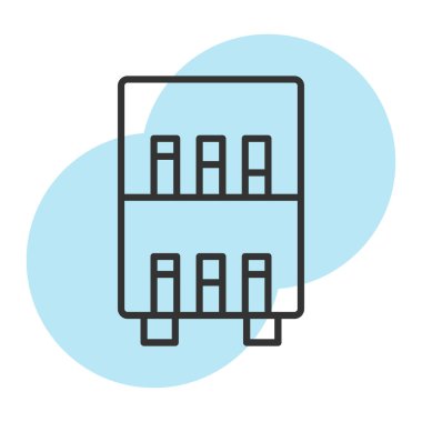 Mavi ve beyaz bir ikonun vektör illüstrasyonu