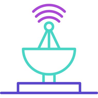 Uydu Çanağı. Web simgesi basit illüstrasyon