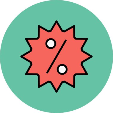 İndirim simgesi vektör illüstrasyonu