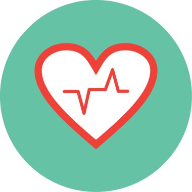 Kalp ikonu vektör illüstrasyonu