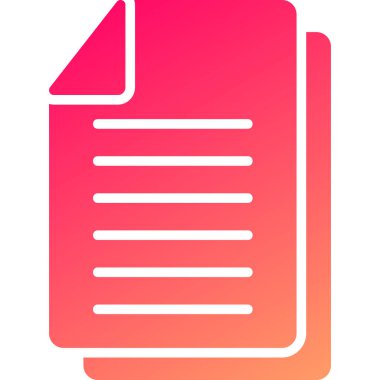 kağıt belge simgesi, vektör illüstrasyonu