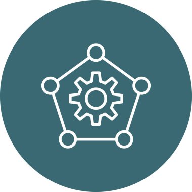 Eşsiz Ayarlar Vektör Satır Simgesi