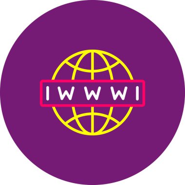 Dünya küresel simgesinin vektör illüstrasyonu