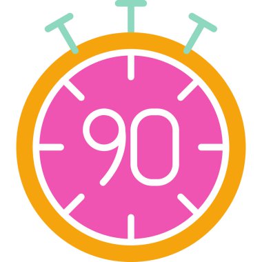 90 'lar simgesi modern, basit tasarım